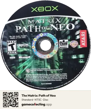 The Matrix: Path of Neo Xbox, NTSC disc