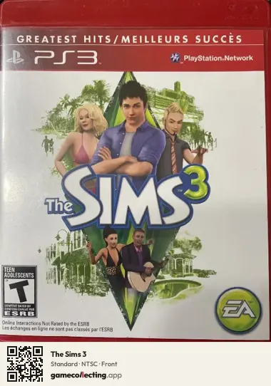 The Sims 3 PlayStation 3, NTSC box front