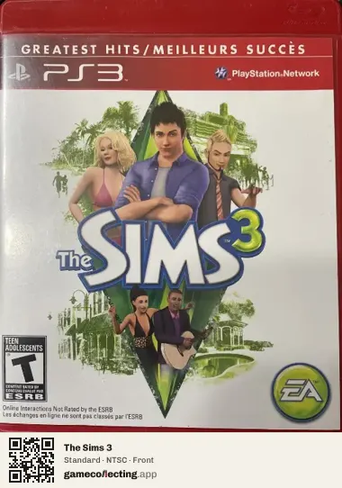 The Sims 3 PlayStation 3, NTSC box front