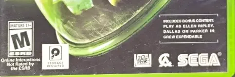Alien: Isolation, the ESRB box on its front