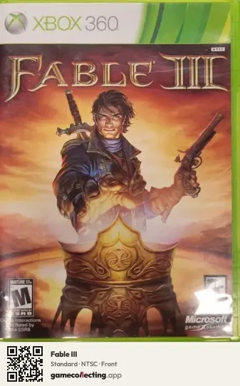 Fable III Xbox 360, NTSC box front