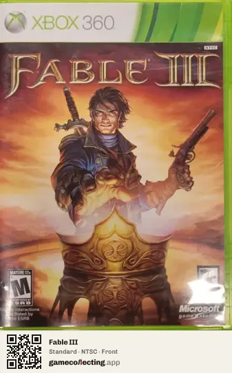 Fable III Xbox 360, NTSC box front