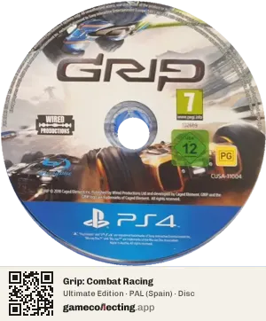 Grip: Combat Racing PlayStation 4, PAL disc
