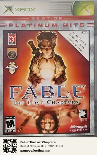 Fable: The Lost Chapters Xbox, NTSC box front