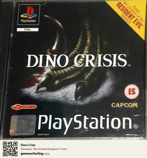 Dino Crisis PlayStation, United Kingdom box front
