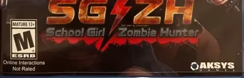 School Girl/Zombie Hunter, the ESRB box on its front