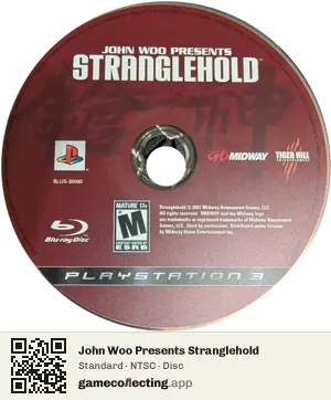 John Woo Presents Stranglehold PlayStation 3, NTSC disc