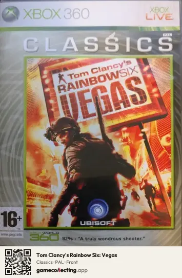 Tom Clancy's Rainbow Six: Vegas Xbox 360, PAL box front