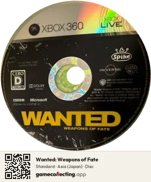 Wanted: Weapons of Fate Xbox 360, Asia disc