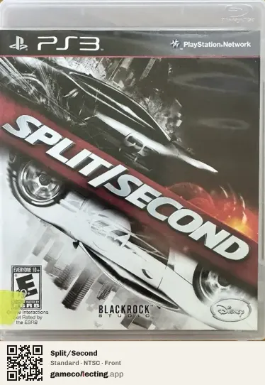 Split/Second PlayStation 3, NTSC box front