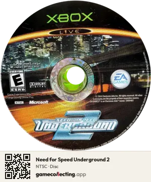 Need for Speed Underground 2 Xbox, NTSC disc