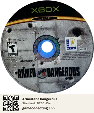 Armed and Dangerous Xbox, NTSC disc