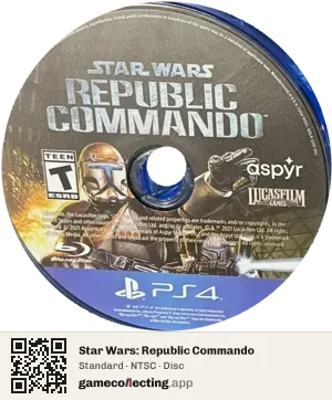 Star Wars: Republic Commando PlayStation 4, NTSC disc