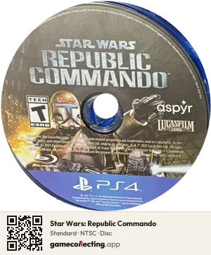 Star Wars: Republic Commando PlayStation 4, NTSC disc