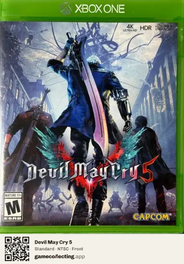 Devil May Cry 5 Xbox One, NTSC box front