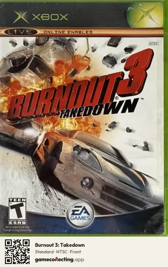 Burnout 3: Takedown Xbox, NTSC box front
