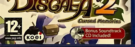 Disgaea 2: Cursed Memories, the PEGI square on its front