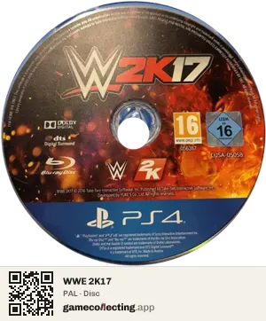 WWE 2K17 PlayStation 4, PAL disc
