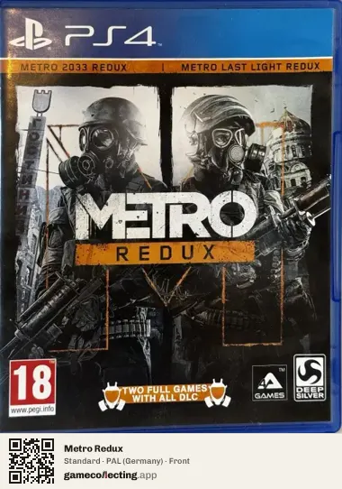 Metro Redux PlayStation 4, Germany box front