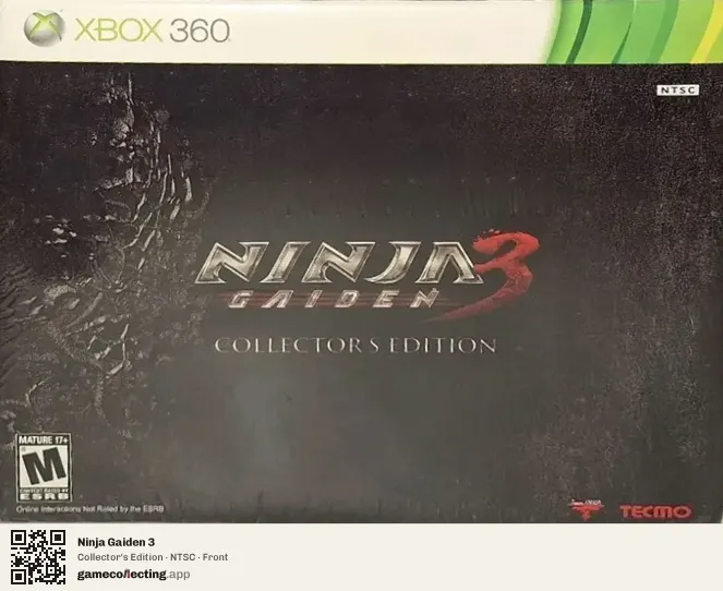 Ninja Gaiden 3 Xbox 360, NTSC box front