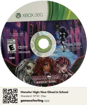 Monster High: New Ghoul in School Xbox 360, NTSC disc