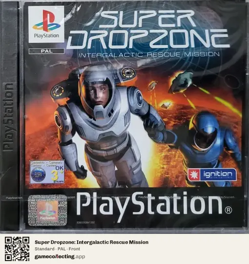 Super Dropzone: Intergalactic Rescue Mission PlayStation, PAL box front
