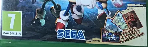 Sonic Forces, the PEGI square on its front