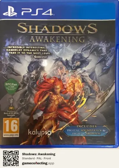 Shadows: Awakening PlayStation 4, PAL box front