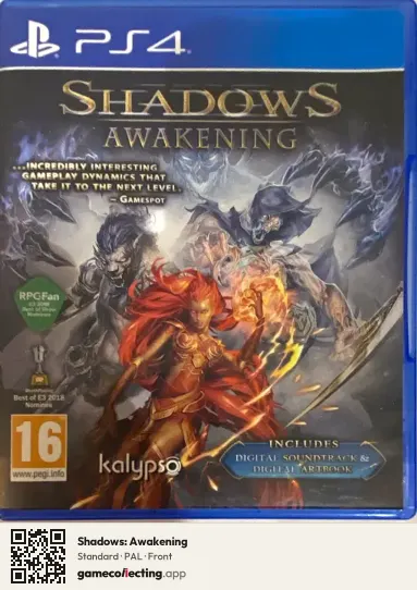 Shadows: Awakening PlayStation 4, PAL box front