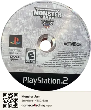 Monster Jam PlayStation 2, NTSC disc