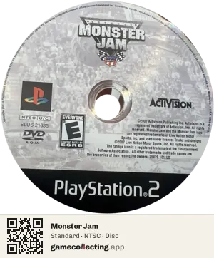 Monster Jam PlayStation 2, NTSC disc