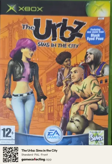The Urbz: Sims in the City Xbox, PAL box front