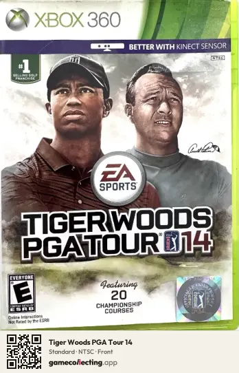 Tiger Woods PGA Tour 14 Xbox 360, NTSC box front