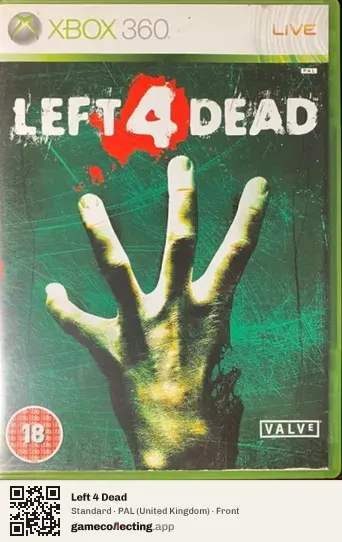 Left 4 Dead Xbox 360, United Kingdom box front