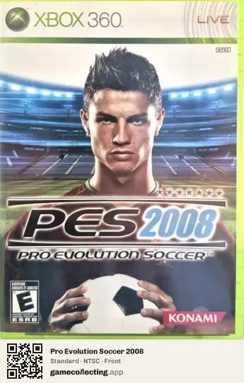 Pro Evolution Soccer 2008 Xbox 360, NTSC box front