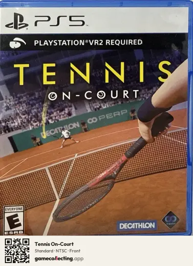 Tennis On-Court PlayStation 5, NTSC box front
