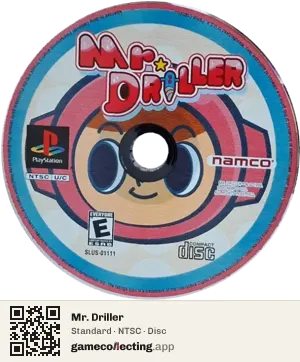 Mr. Driller PlayStation, NTSC disc