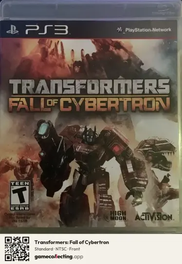 Transformers: Fall of Cybertron PlayStation 3, NTSC box front