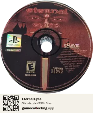 Eternal Eyes PlayStation, NTSC disc