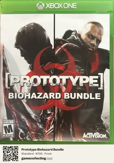 Prototype Biohazard Bundle Xbox One, NTSC box front
