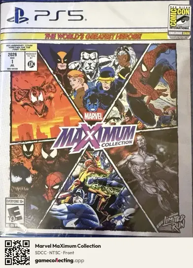 Marvel MaXimum Collection PlayStation 5, NTSC box front