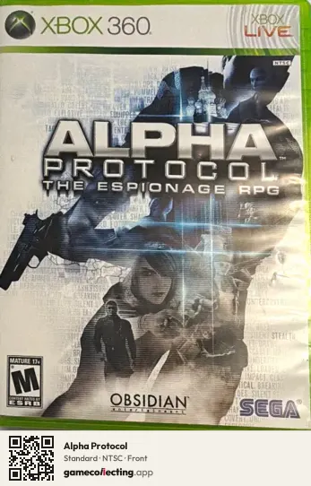 Alpha Protocol Xbox 360, NTSC box front