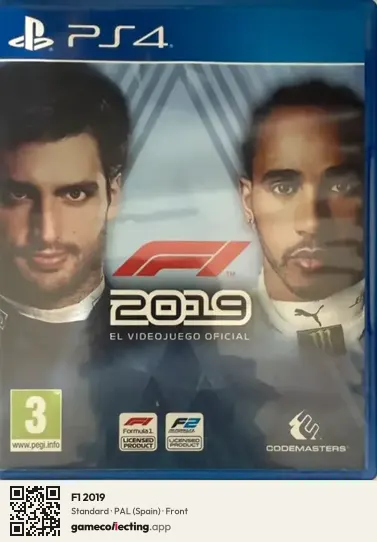 F1 2019 PlayStation 4, Spain box front