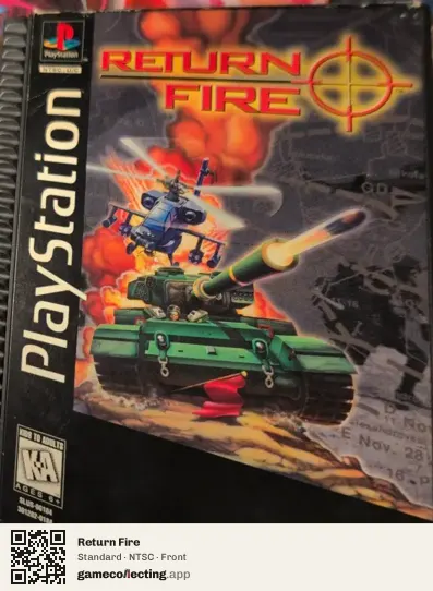 Return Fire PlayStation, NTSC box front