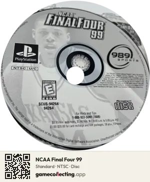 NCAA Final Four 99 PlayStation, NTSC disc