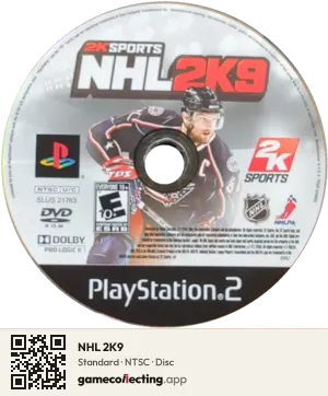 NHL 2K9 PlayStation 2, NTSC disc