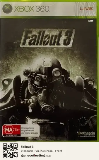 Fallout 3 Xbox 360, Australia box front