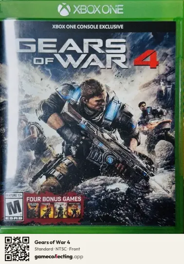 Gears of War 4 Xbox One, NTSC box front
