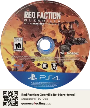 Red Faction: Guerrilla Re-Mars-tered PlayStation 4, NTSC disc