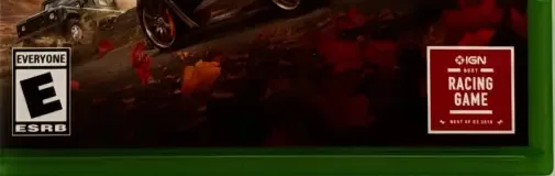 Forza Horizon 4, the ESRB box on its front